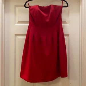 Red Strapless Dress